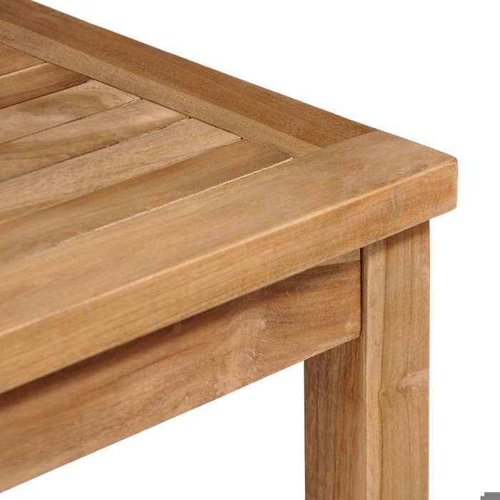 Black Friday Table à dîner de jardin BURKE 2/4 PERSONNES 80x80x77 cm Bois de teck solide TTT533