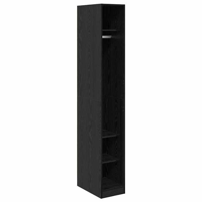 SALE 2026Armoire avec compartiments/Garde-robe - Armoire penderie Pour chambre Armoire Chêne noir 50x30x200cm - bois dingénierie