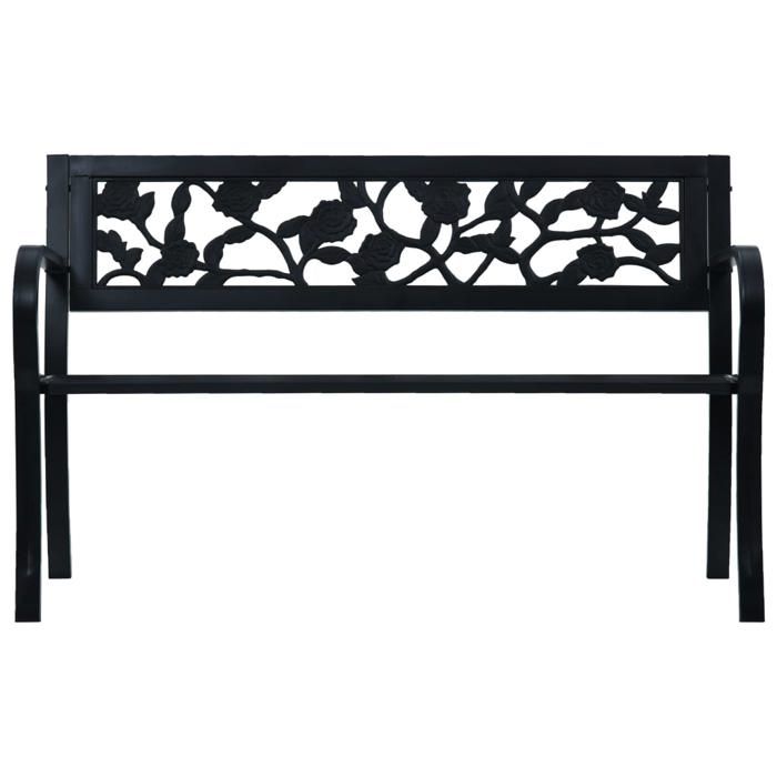 Promotion FévrBanquette/Banc balcon - Chaise/Banquette de jardin - 125 cm Noir Acier 026_91891400