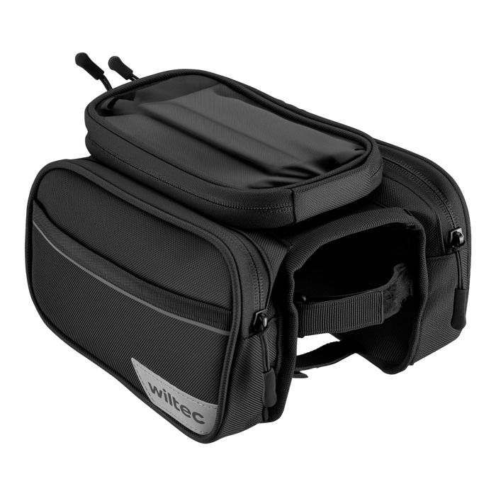 Wiltec Sac de cadre pour vélo sacoche pour tube supérieur 195 x 180 x 140 mm en polyester sacoche de vélo imperméable