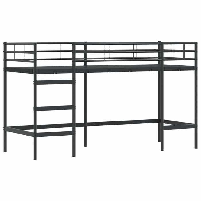 Lit 99.5x190cm - VIDAXL - Lit mezzanine pour enfants - Noir Acier L16936 Lit 99.5x190cm - VIDAXL - Lit mezzanine pour enfants - Noir Acier L16936