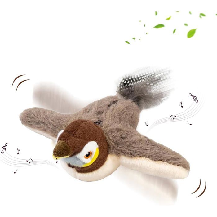 Jouet Pour Chat Volant Oiseau Electrique Jouet Pour Flying Bird Interactif Pour Chat Réels Battements Et Gazouillements Comme Un