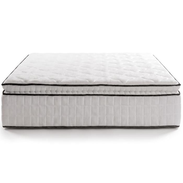Matelas à ressorts ensachés 140x190 cm Confort Palace épaisseur 30 cm - surmatelas intégré