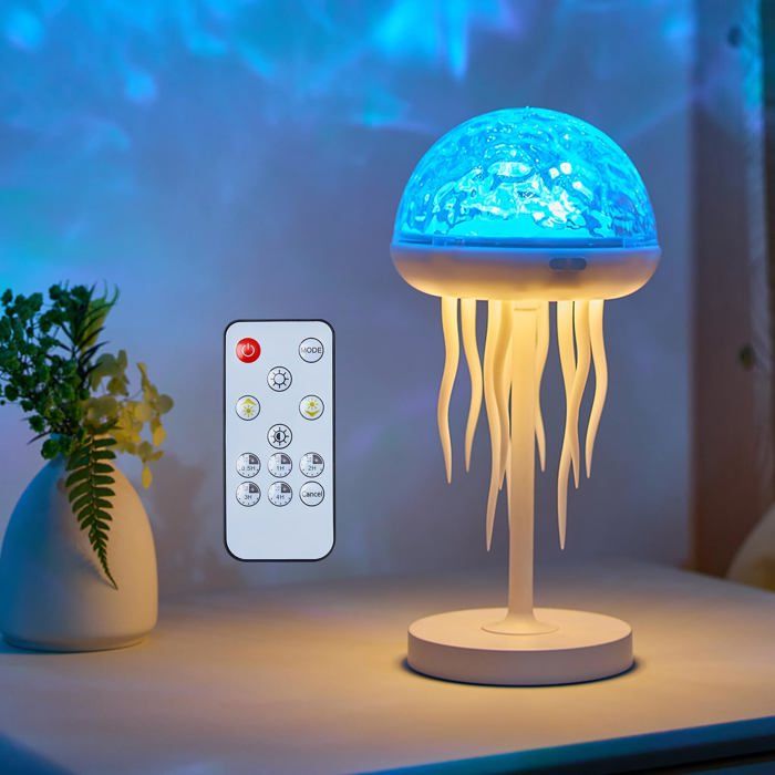 Lampe Méduse Projecteur Aurore 7 Couleurs Vague Océanique avec Télécommande Cadeau Noël Ado/Fille XSHWYAN