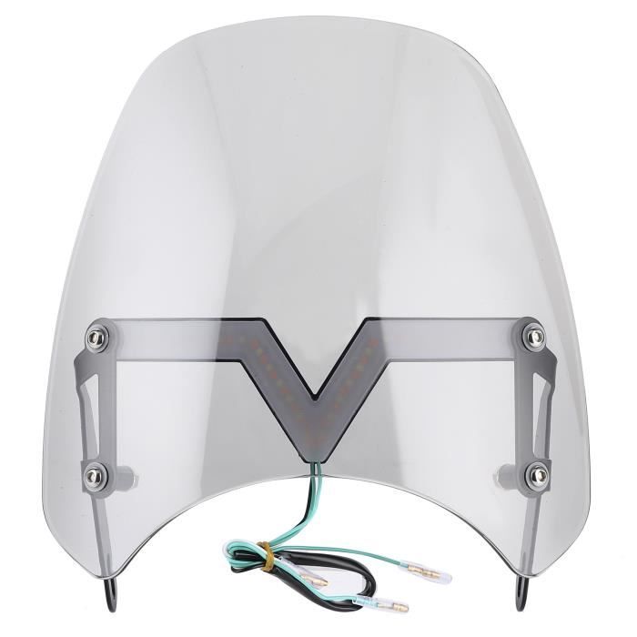 Pare-brise Additionnel Universel Pour Moto - Déflecteur D'air En Plastique, Transparent Ou Fumé, Réglable, Facile à Installer