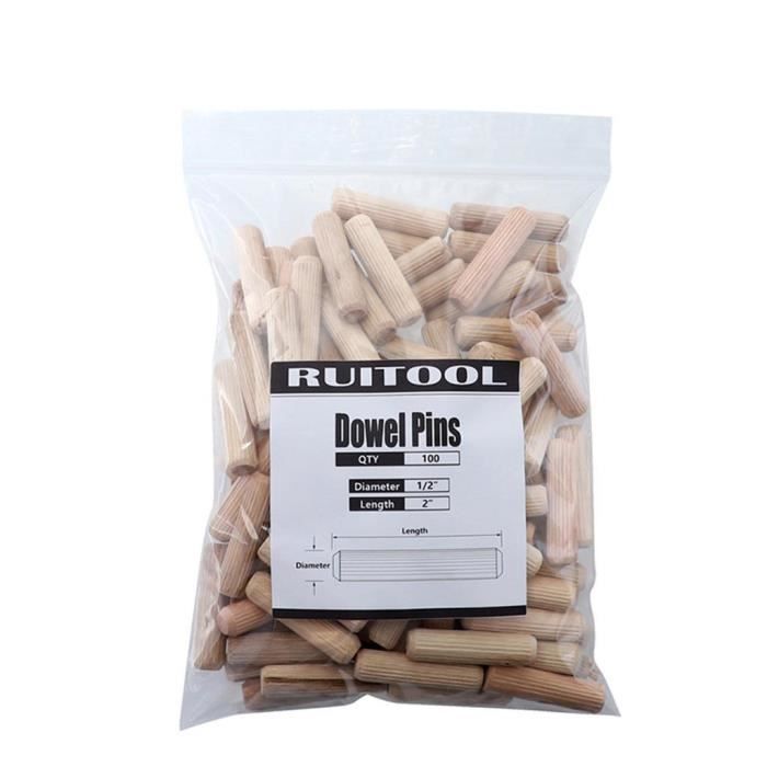 Chevilles En Bois Häfele - Lot De 100 Goujons Cannelés Hêtre | Pour Assemblage Meuble
