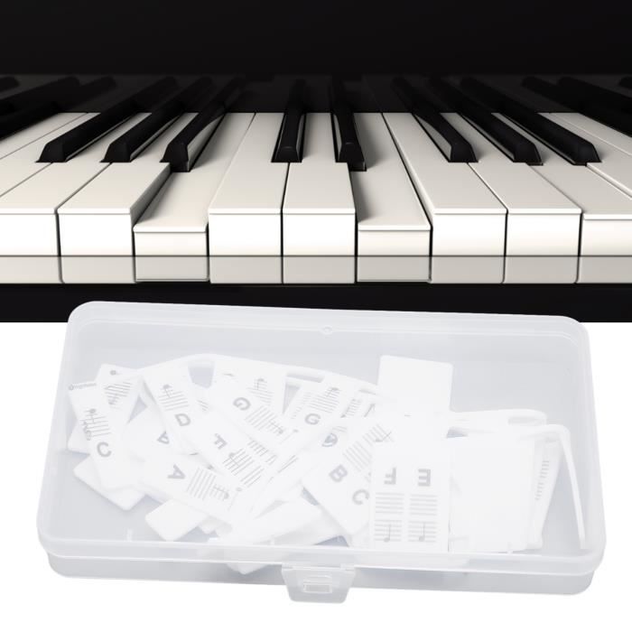 Atyhao étiquette de guide de notes de piano Étiquette de note de clavier de  piano Autocollant de guide de notes de piano 14574