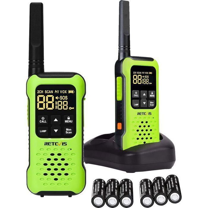 RETEVIS  RT649P Talkie Walkie IP67 &Eacute;tanches Flotteur PMR446 sans Licence SOS VOX Lampe de Poche pour 