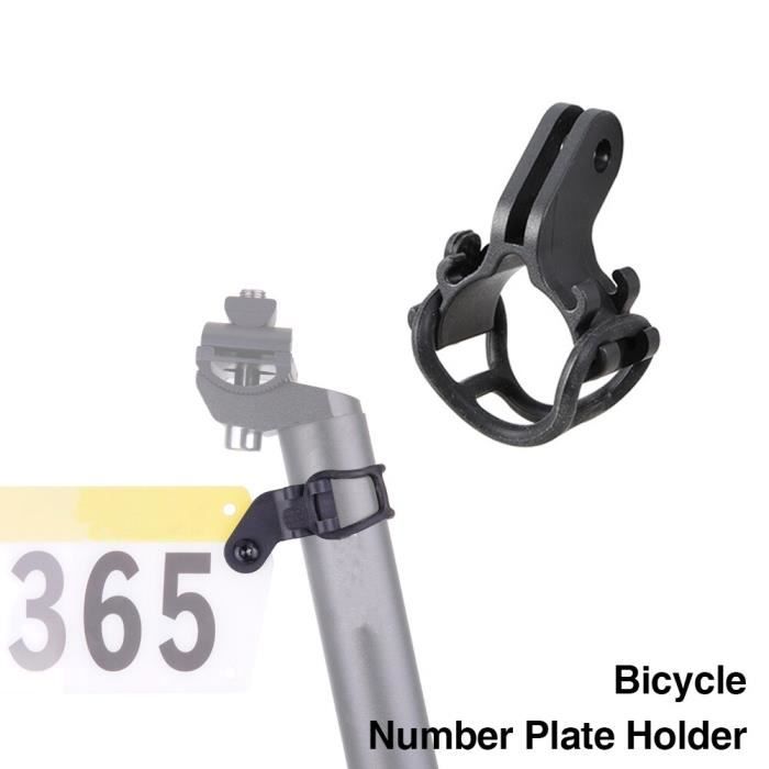 Cycles,Support de plaque d'immatriculation pour vélo électrique de  route,pour carte de course,ultraléger- Black[D8071]