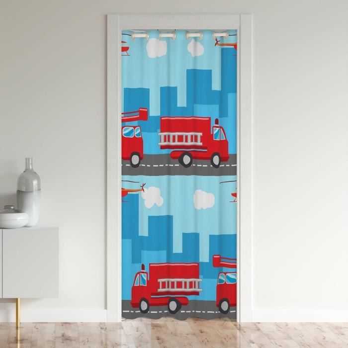 Homemissing Véhicules de Pompiers Rideau de Porte 132x203cm Voitures Hammer Modèle Pliad Grid Rideau Occultant Rideaux Pompiers Voitures Vehicle Rouge Noir Gris Rideaux Exterieur d'entrée Homemissing Véhicules de Pompiers Rideau de Porte 132x203cm Voitures Hammer Modèle Pliad Grid Rideau Occultant Rideaux Pompiers Voitures Vehicle Rouge Noir Gris Rideaux Exterieur d'entrée