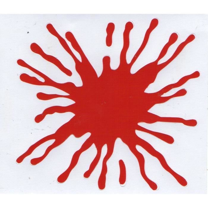 AUTOCOLLANT STICKER TUNING TRIBAL TACHE ROUGE DIMENSIONS 10 X 10 CMS