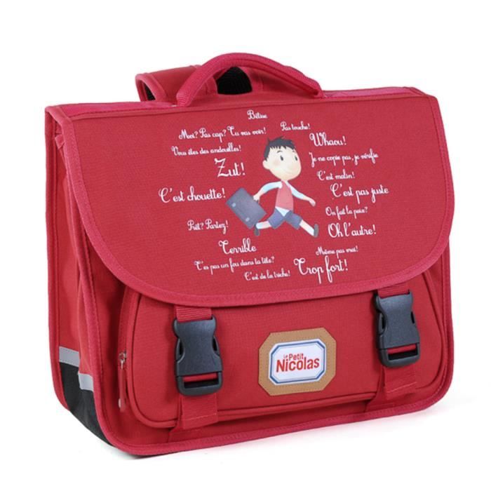 Cartable LE PETIT NICOLAS 38cm 2 compartiments rouge Cdiscount