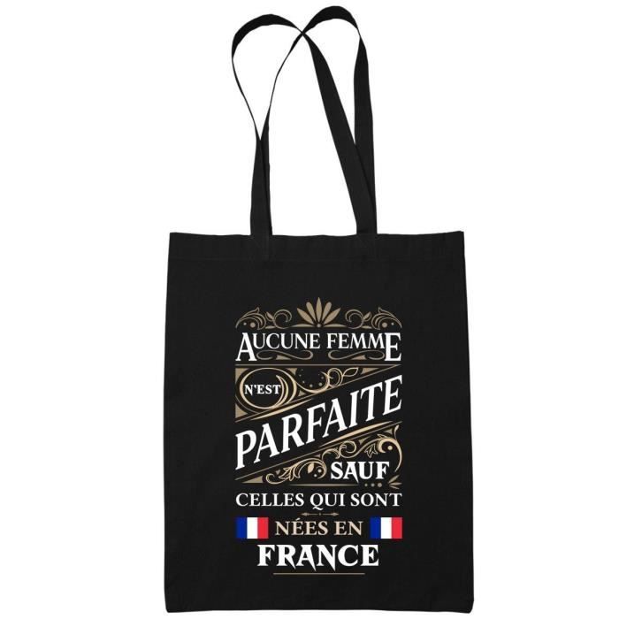 Tote Bag France Femme 10L Coton Bio Personnalisable