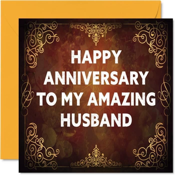 UK Greetings Carte D'anniversaire Pour Mari – Motif Cœur Bleu