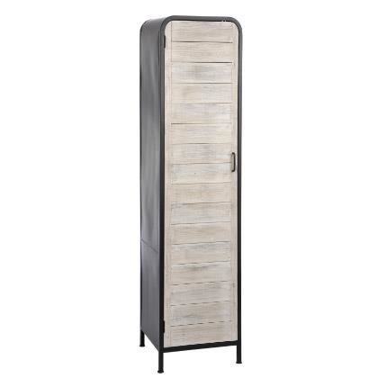 Armoire 1 Porte En Bois Et Métal Style Atelier Achat