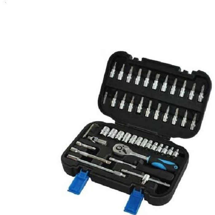 Coffret douille mallette et boîte à outils complète HECHT 2094 - 94 pièces en acier chrome-vanadium - Auto Coffret douille mallette et boîte à outils complète HECHT 2094 - 94 pièces en acier chrome-vanadium - Auto