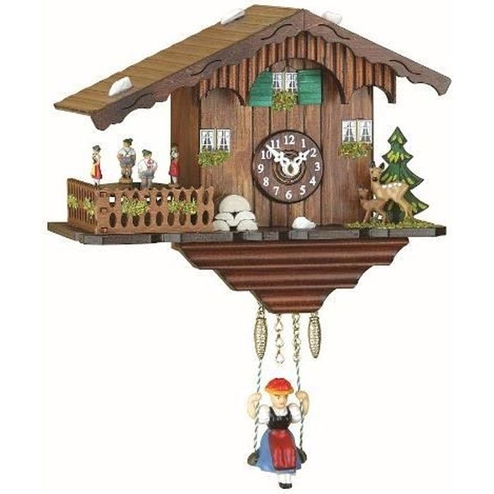 Pendulette en miniature de la Forêt Noire maison suisse TU 59 SQ neuf