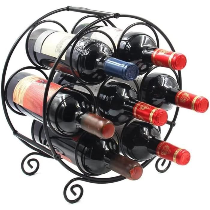 Estante De Metal Para Vino Hecho A Mano, Estante De Exhibición De Botellas De Wh