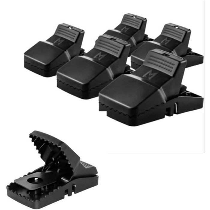 Lot de 5 Pièges à Souris Rat socle plastique / metal Tapette Capteur Souris Snap