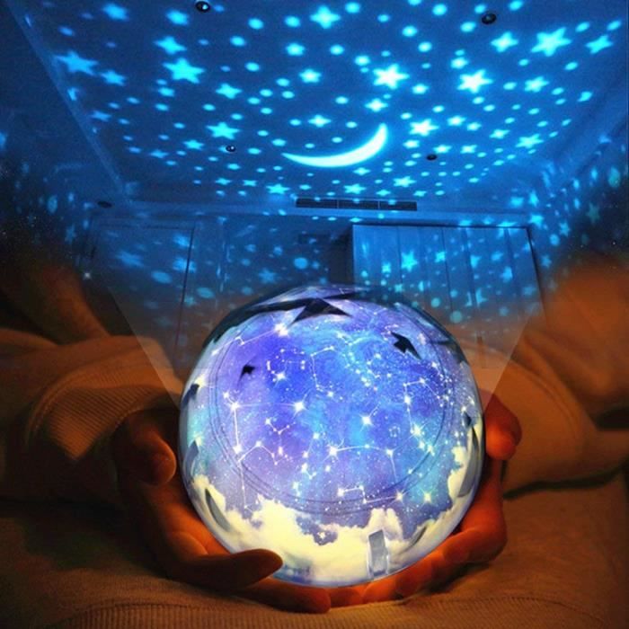 Baby Star Projector Night Light Étoiles Sky Night Projection Rotation à 360 degrés 3 Modes Projecteur Sky Lamp Cadeaux Idéa