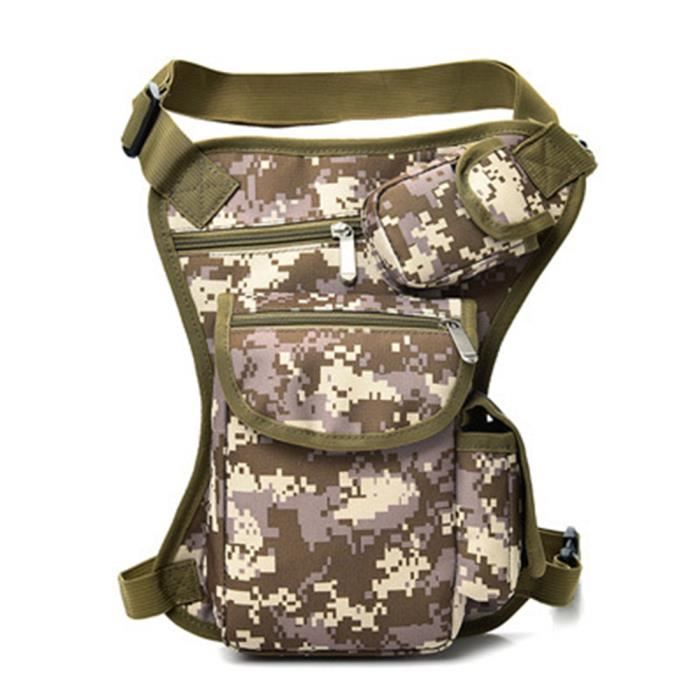Sports de plein air cyclisme toile taille jambe sac sac portable multifonctionnel poche pack Jungle camouflage