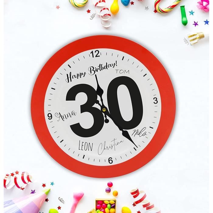 Horloge Murale Pour 30e Anniversaire Design Tempolimit 30 Ans O 33 Cm Cadeau Pour Homme Et Femme Idee Cadeau D Anniversaire 1063 Cdiscount Maison