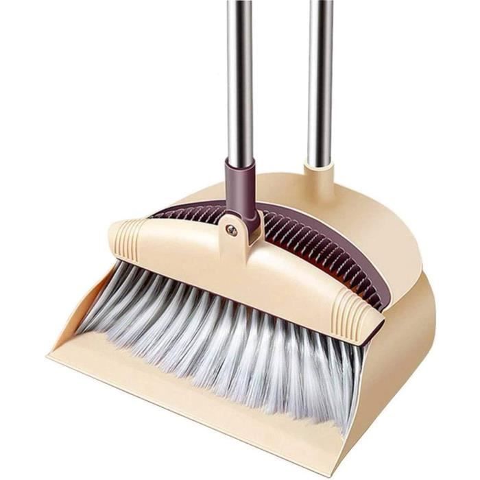 Ensemble Balai Et Pelle à Poussière 50 Pouces – Balai Debout Avec Grattoir Pour Maison, Bureau, Extérieur - 4
