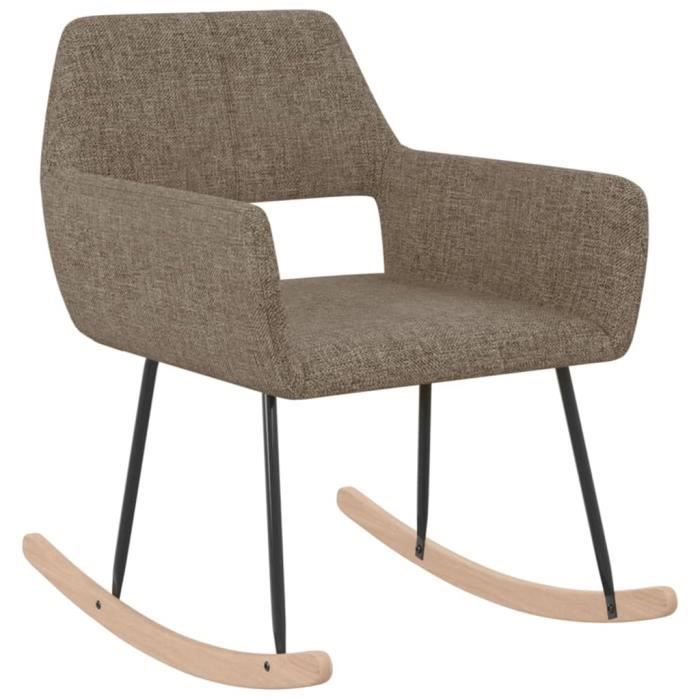 fauteuil à bascule - jgr - design contemporain - taupe tissu