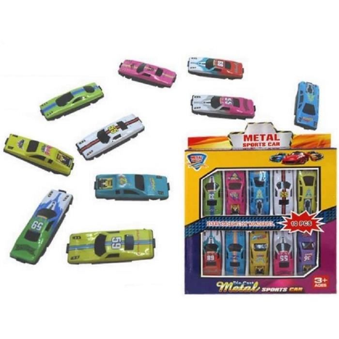 Coffret 10 Petites Voitures Metal 6 5 Cm Jouet Petit Cadeau Fete Anniversaire D Enfant Cdiscount Jeux Jouets