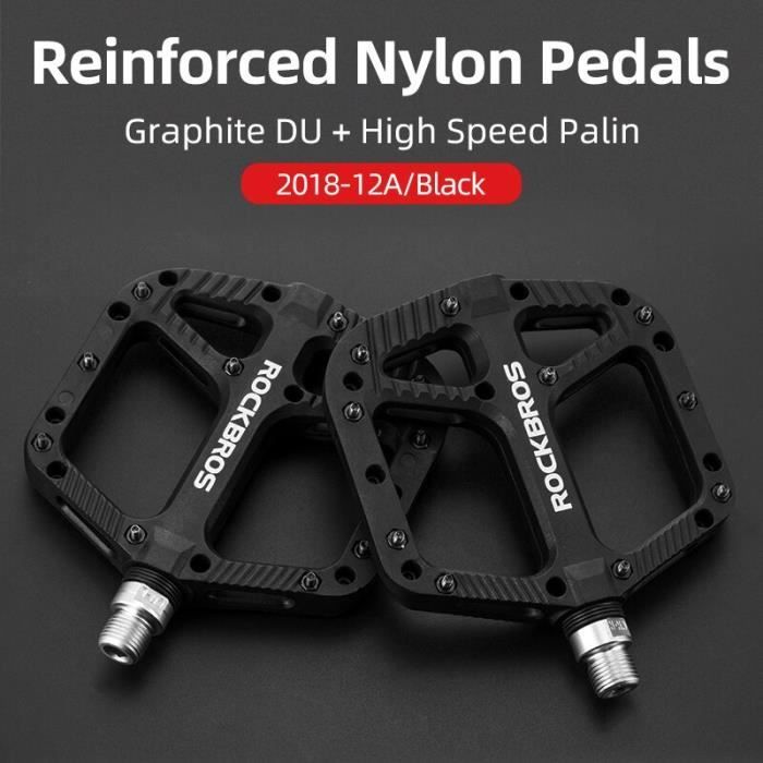 Pédales Plates Nylon Pour Vélo – Lot De 2 – 105x124mm – Réparation BMX/VTT – Neuves