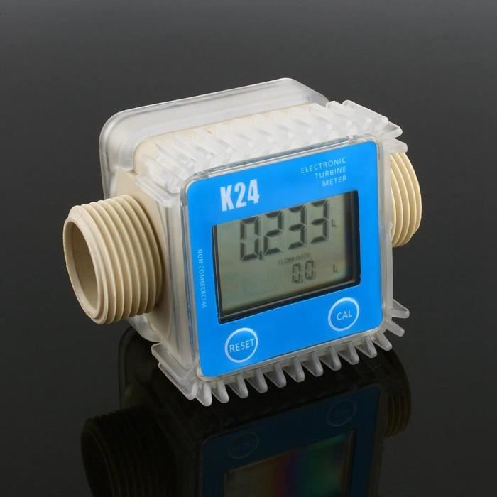 ARAMOX débitmètre à turbine Débitmètre de carburant diesel de Digital de turbine de K24 LCD largement utilisé pour l'eau de