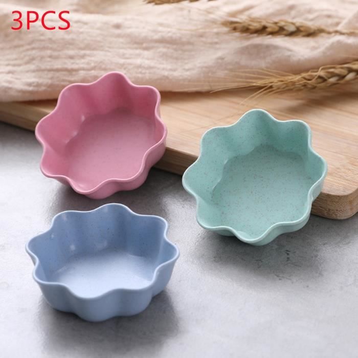 Neuf Haute Qualité 3pcs Opale Verre Ronde Ensemble De Bol avec Couvercle Bleu Neuf Haute Qualité 3pcs Opale Verre Ronde Ensemble De Bol avec Couvercle Bleu