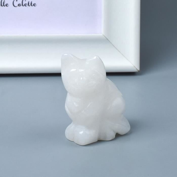 Statue deco,Statue de chat en cristal sculpté, 1.5 pouces, Figurines en — free download