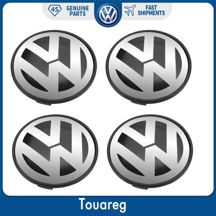 Centre de roue 70mm avec emblème, 4 pièces, couvercle cache moyeu pour Volkswagen VW Touareg 7L6 601 149 B RVC