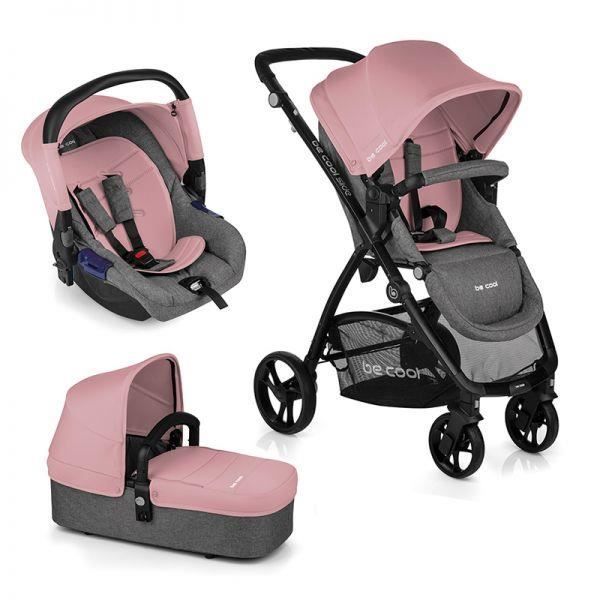 Poussette 3 en 1 Be Cool Slide nacelle Top Plus coque Zero Be Solid pink Cdiscount Puericulture Eveil bebe