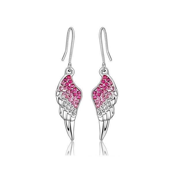 Boucles D'oreilles Cristal Aile Délicate - Strass, Pendentif Goutte, Pour Fêtes Ou Cosplay - 5