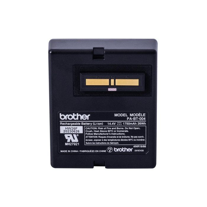 Brother PA BT 004 Batterie d'imprimante rechargeable Lithium Ion 1750 mAh 26 Wh - vue 3