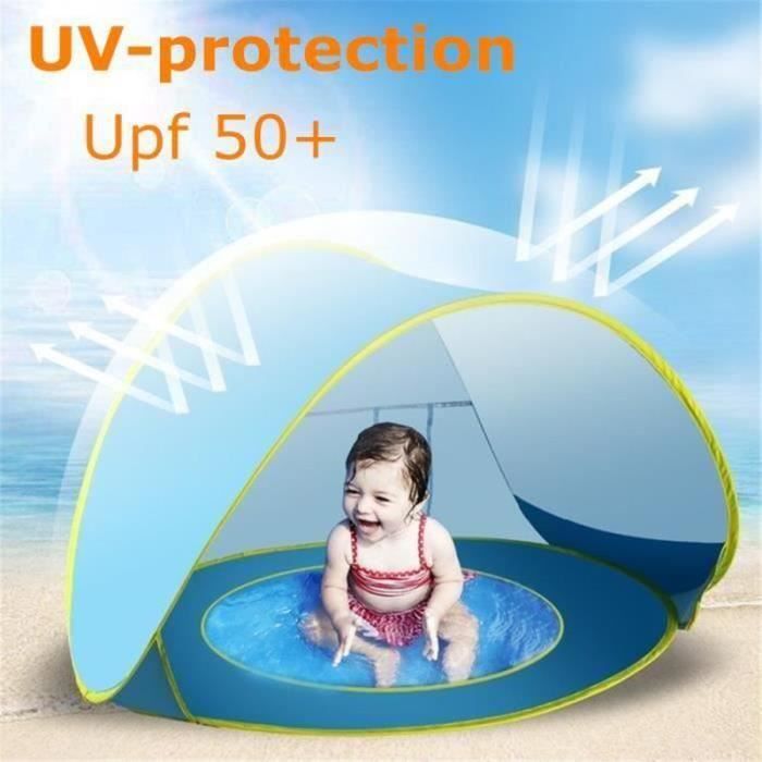 Abri de plage - Tente de camping UPF 50 - Protection UV portable pour 3