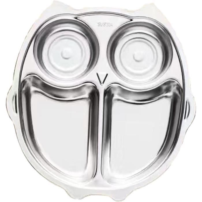 Little Moments Plateau Repas Enfant 4 Compartiments - Design Animaux Mignons - Léger Et Durable