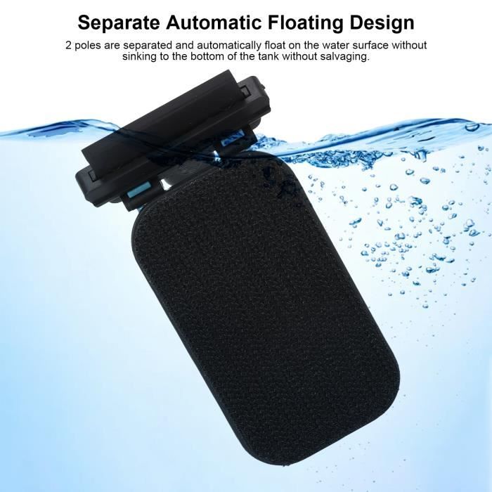 Nettoyeur Magnétique Pour Aquarium - Double Grattoir Flottant Anti-rayures - Pour Vitres Jusqu'à 6 Mm - Taille S (10.8 X 4 X 7 Cm) - 7