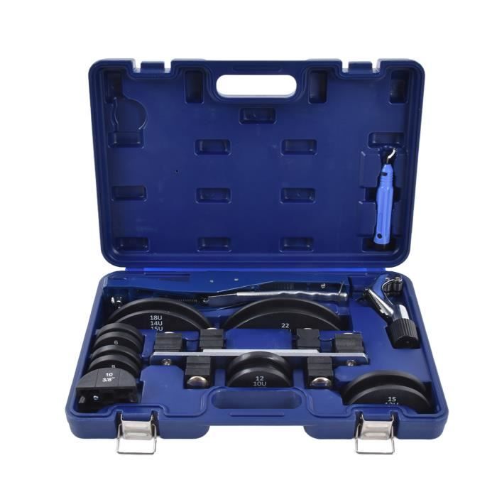 Kit Cintreuse De Tubes Professionnel - Pour Tuyaux De 1/4" à 7/8" - Cintrage Inverse Inclus - Idéal CVC, Auto, Réfrigération