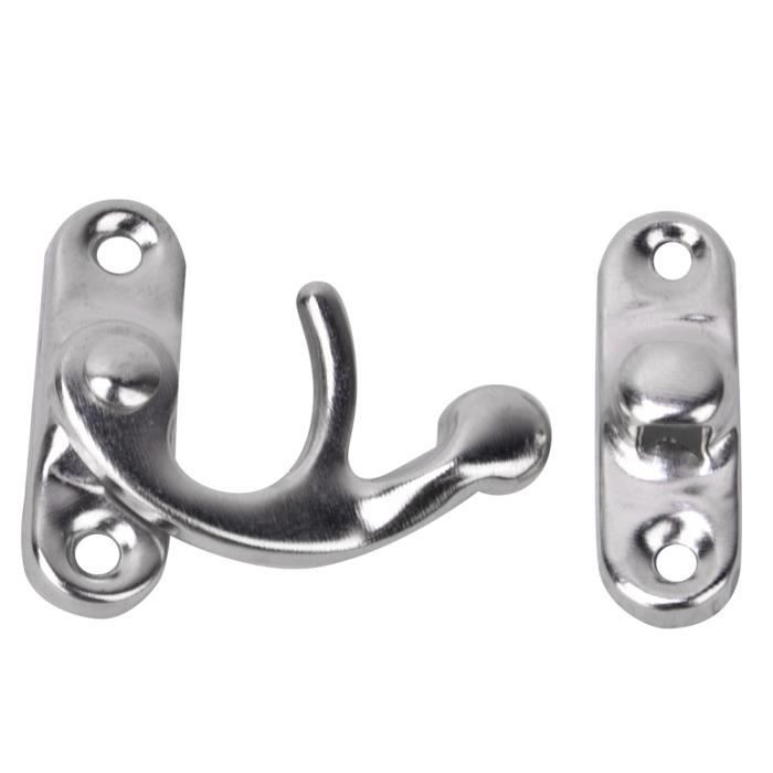 Lot De 2 Loquets Moraillon En Laiton Antique - 33x29mm Pour Boîte à Bijoux