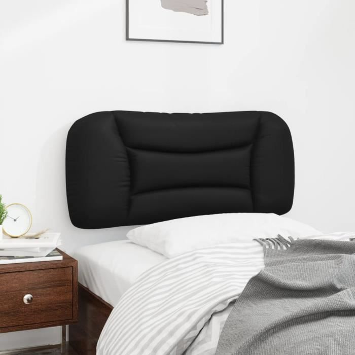 Coussin De Tête De Lit Noir 120 Cm Velours VidaXL | Leroy Merlin