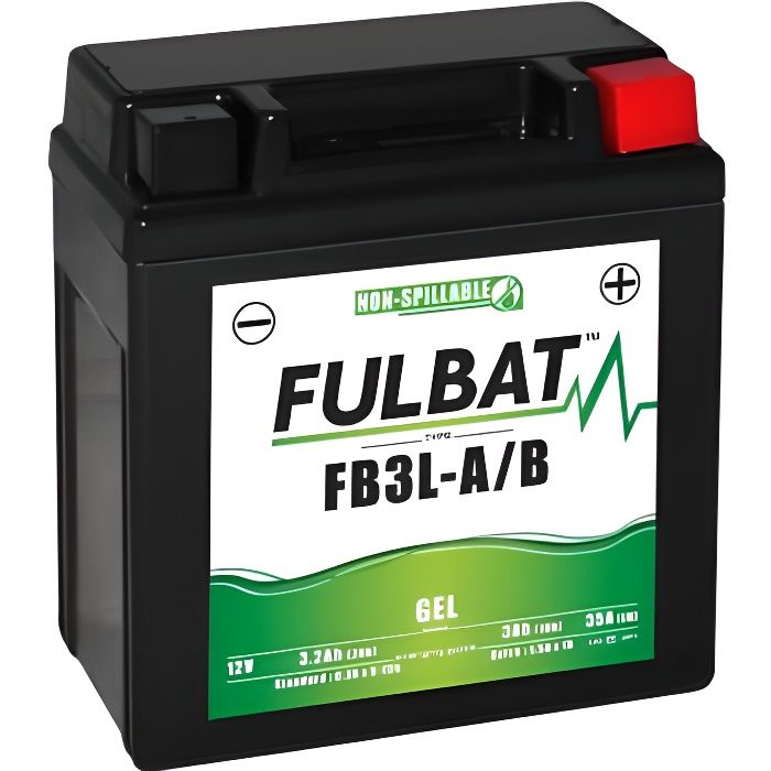 Batterie moto GEL FB3L-A/B GEL /YB3L-A/B FULBAT SLA Etanche 3,2AH 35 AMPS