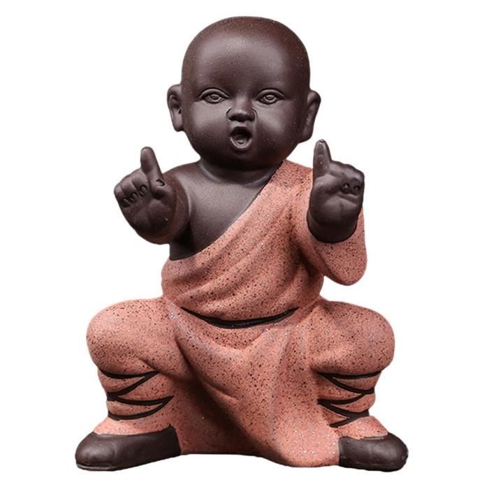 JINGAN Bébé Bouddha | Petit Moine Ornement Pour | Jolie Petit Moine Résine, Jouet Voiture Drôle, Statue Moine Bouddha Petit Chinois Décorations D' Ornement