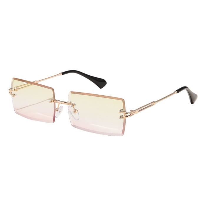 Acheter Lunettes de soleil ovales à petite monture vintage pour femmes et hommes, tendance, carrées, non polarisées, pour femmes