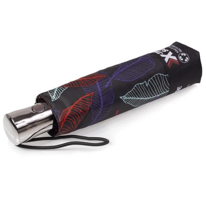 Isotoner Parapluie x-tra solide anti retournements feuille tropicale femme