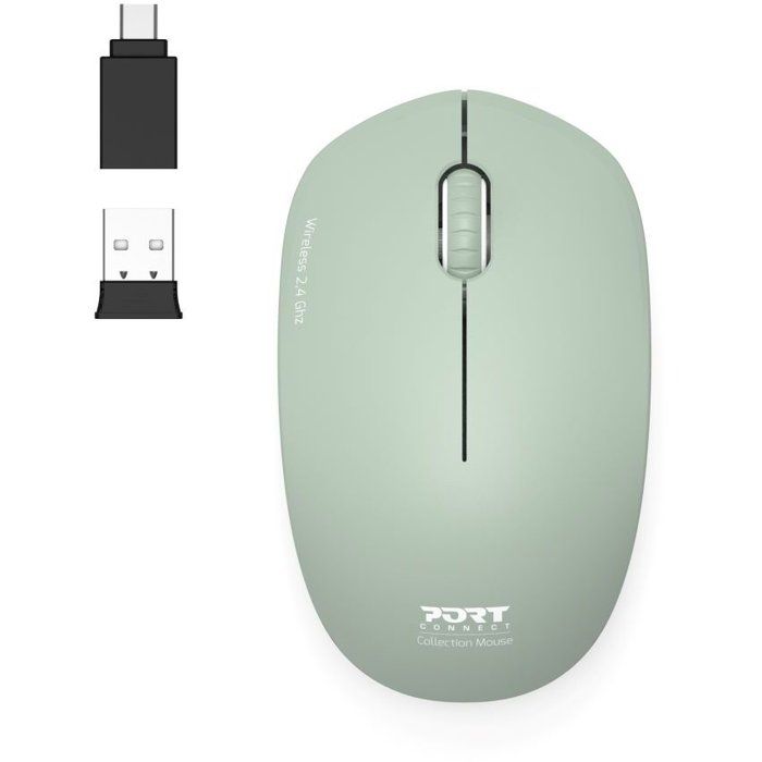 Souris Sans Fil Port Designs 900543 – RF 2.4 GHz, 1600 DPI, Ambidextre, 3 Boutons