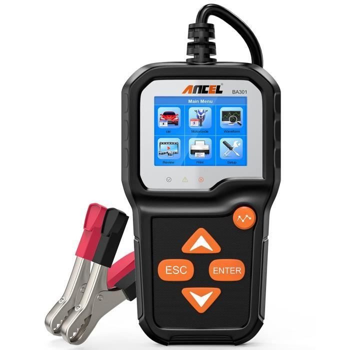 Testeur De Batterie Pour Auto - Ba301 6V 12V Charge Analyseur D Alternateur  Voiture Outil Test Système Démarrage - Cdiscount Bricolage