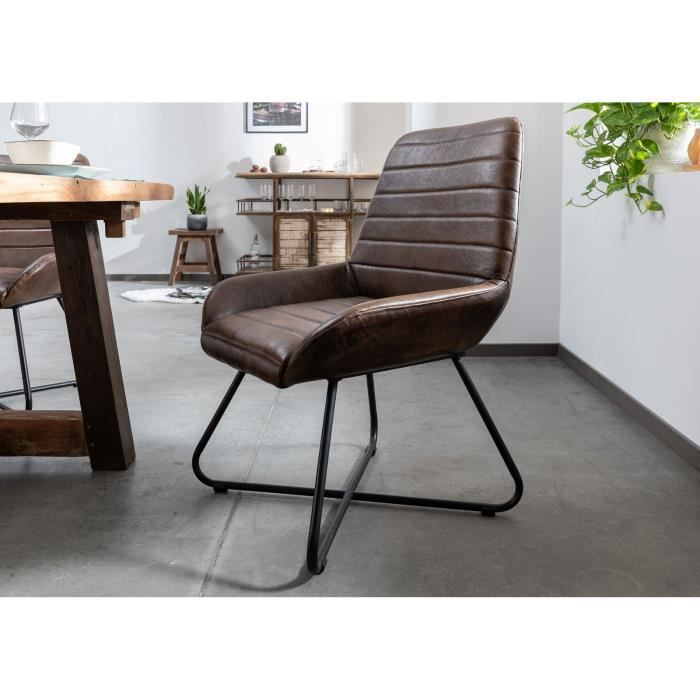 Chaise cuir vintage  Achat / Vente pas cher
